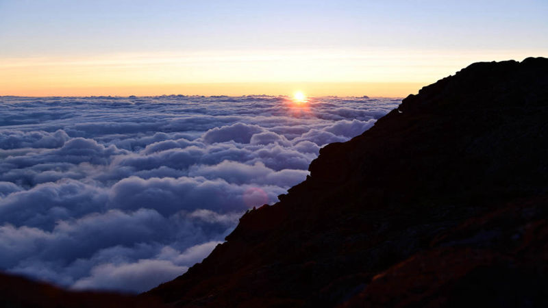 Coucher de soleil depuis le Pico